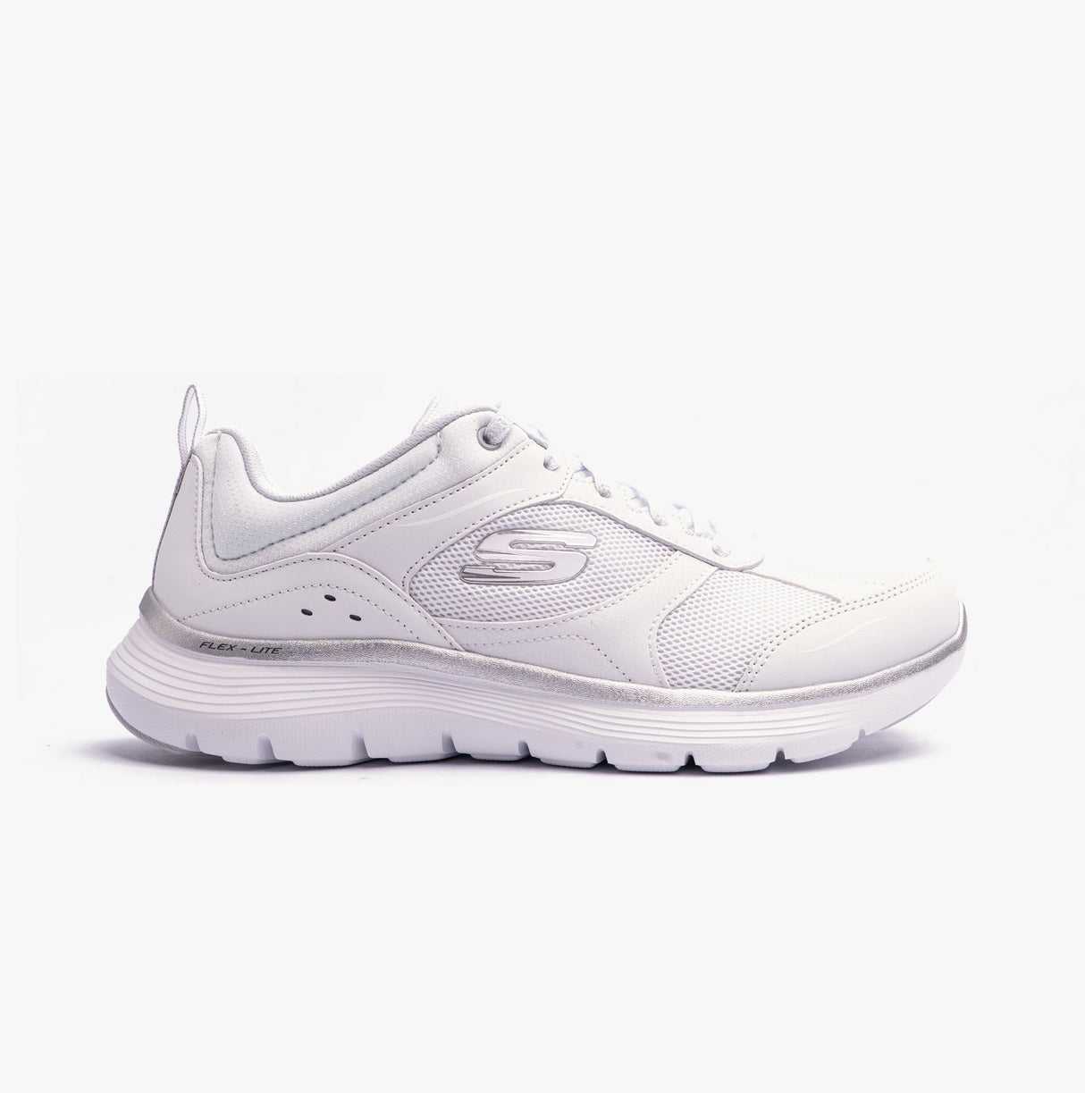 Skechers 150202/WSL FLEX APPEAL 5.0 - FRESH TOUCH Womens Trainers White/Silver
