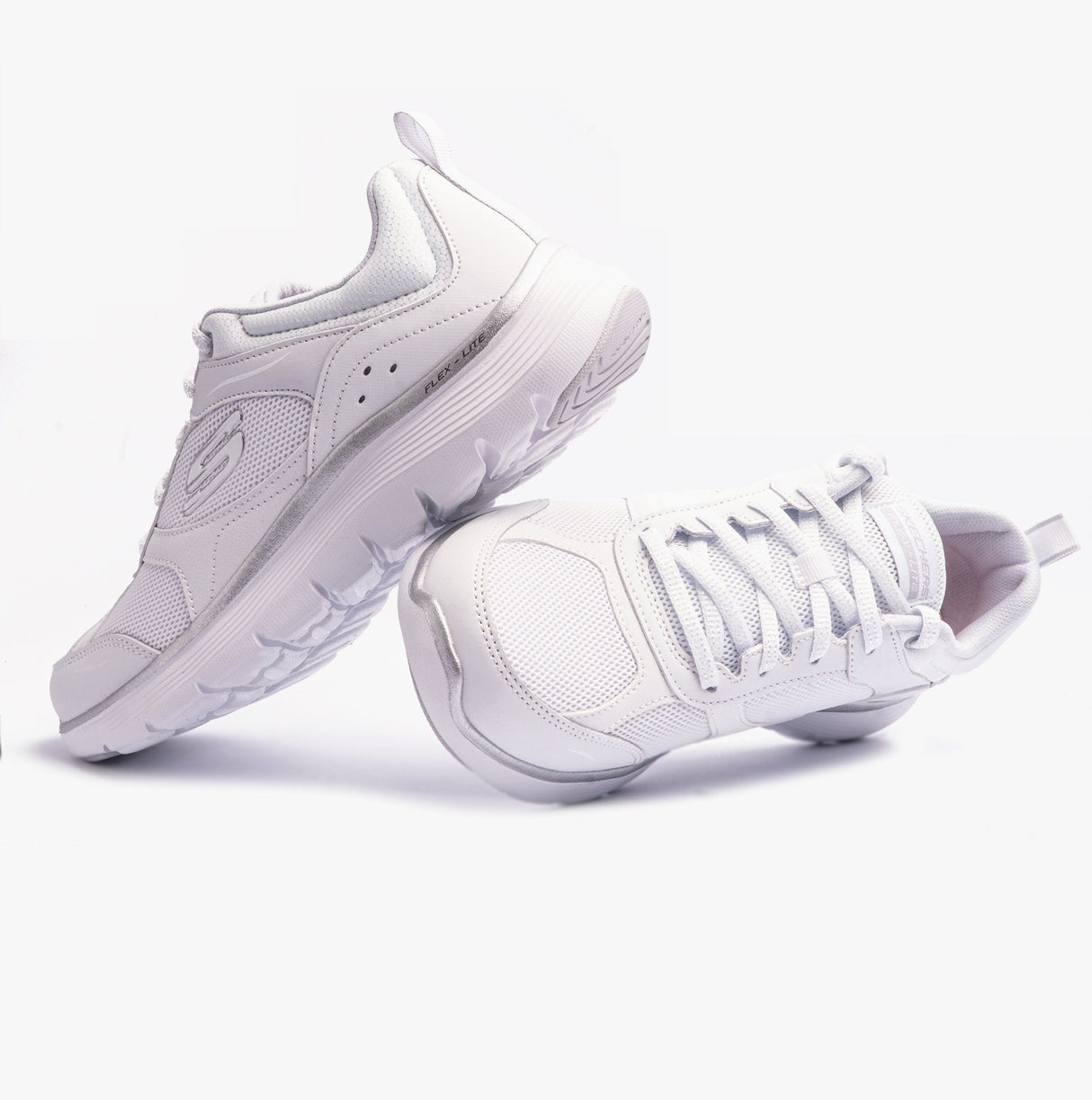 Skechers 150202/WSL FLEX APPEAL 5.0 - FRESH TOUCH Womens Trainers White/Silver