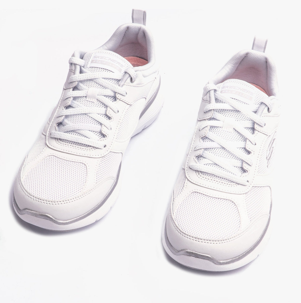 Skechers 150202/WSL FLEX APPEAL 5.0 - FRESH TOUCH Womens Trainers White/Silver