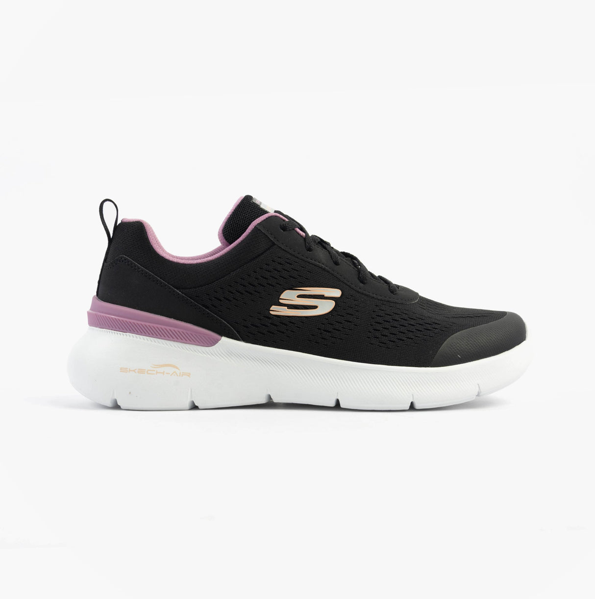 Skechers 150370/BKMV SKECH-AIR DYNAMIGHT 2.0 - NEW Womens Trainers Black/Mauve