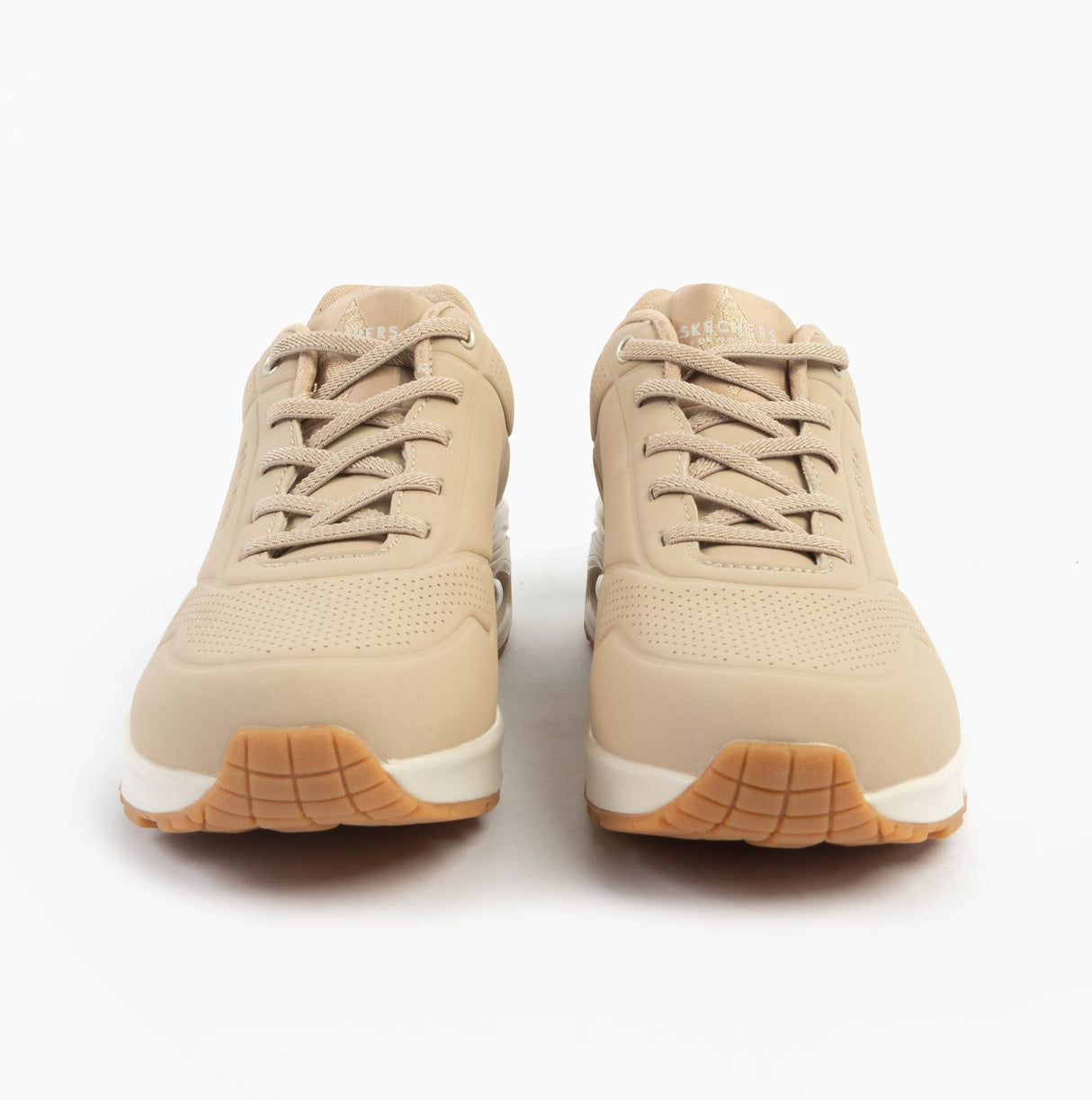 Skechers 155196/NUDE UNO - SHIMMER AWAY Womens Trainers Nude