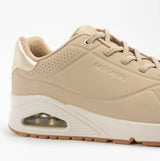 Skechers 155196/NUDE UNO - SHIMMER AWAY Womens Trainers Nude