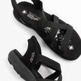 Skechers 163460/BBK REGGAE SLIM - STRETCH FLEX Womens Sandals Black