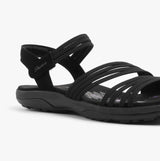 Skechers 163573/BBK REGGAE SLIM - COFFEE RUN Womens Sandals Black