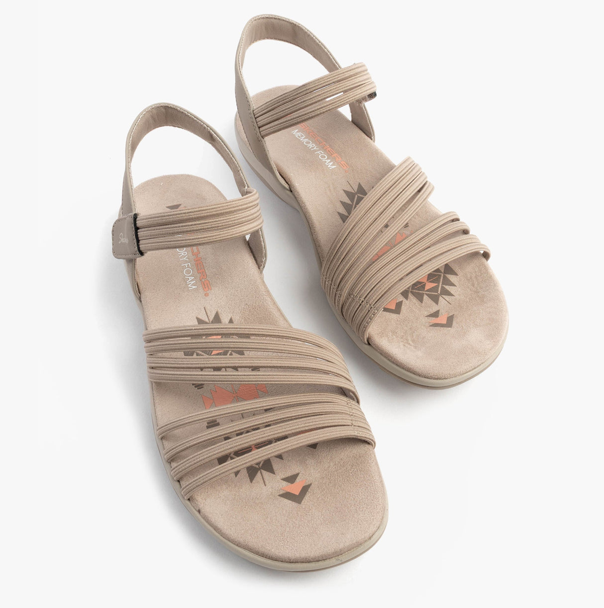 Skechers 163573/TPE REGGAE SLIM - COFFEE RUN Womens Sandals Taupe