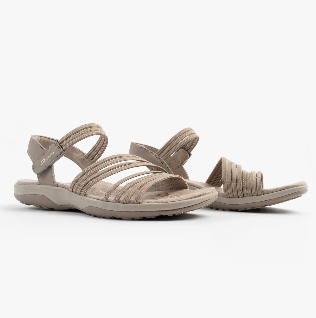 Skechers 163573/TPE REGGAE SLIM - COFFEE RUN Womens Sandals Taupe