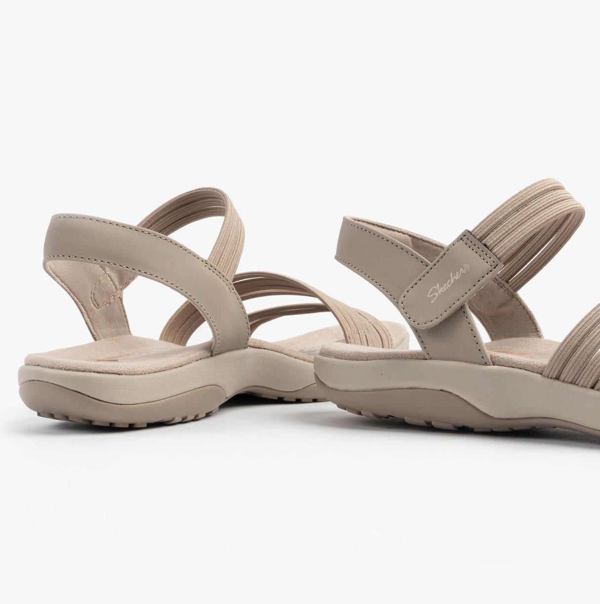 Skechers 163573/TPE REGGAE SLIM - COFFEE RUN Womens Sandals Taupe