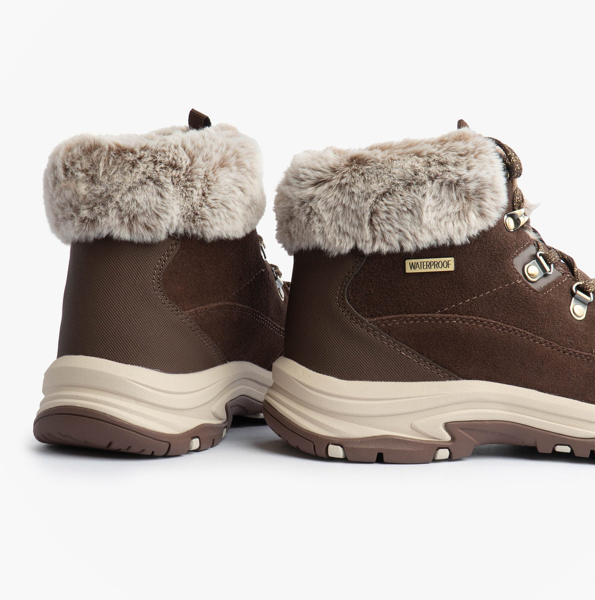 Skechers TREGO - SNOW WORRIES Womens Boots Chocolate