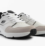 Skechers 183020/WBK UNO - RETRO ONE Mens Trainers White Mono/Black