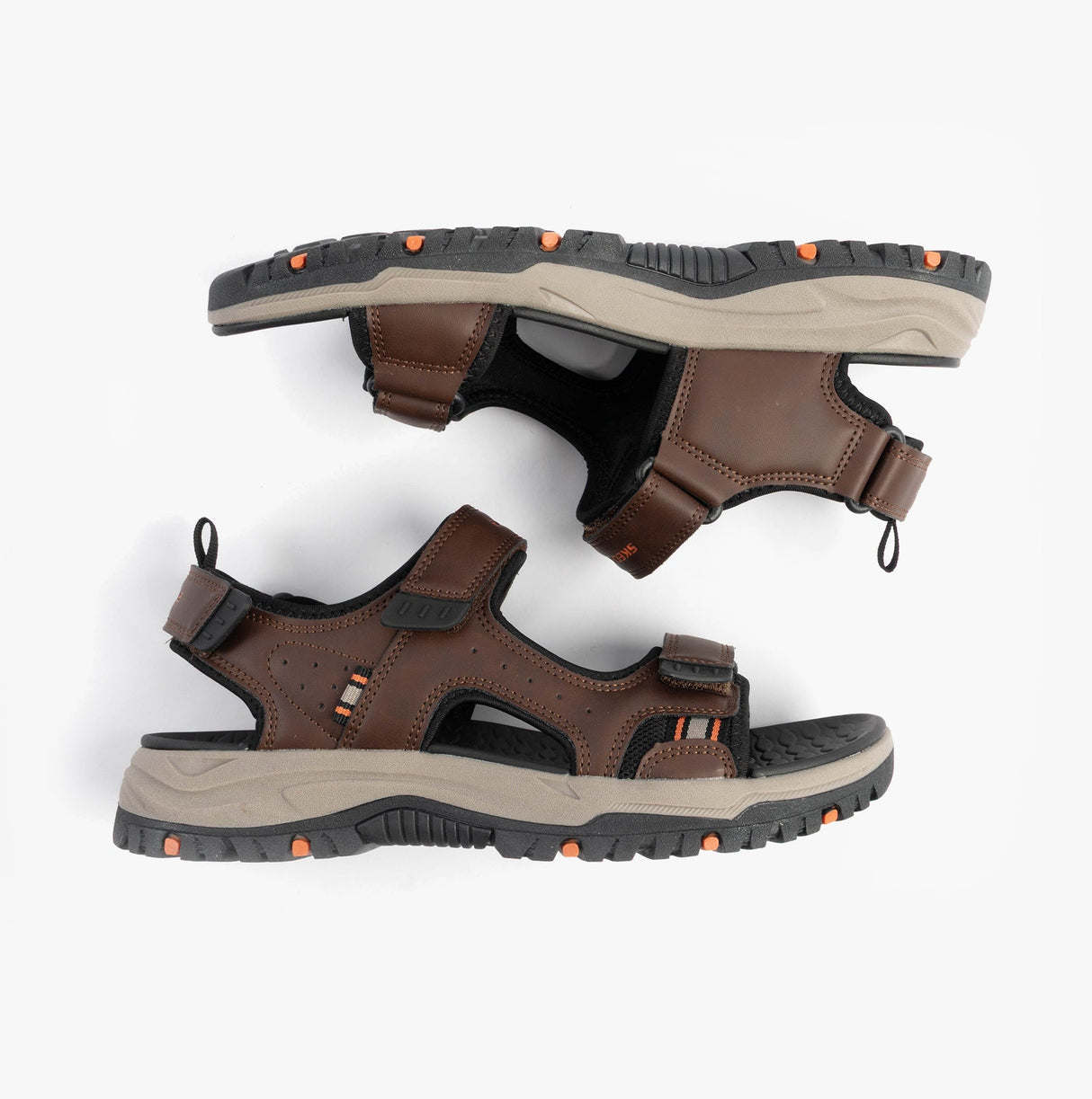 Skechers 205139/BRBK PREWITT - RIGDON Mens Sandals Brown/Black