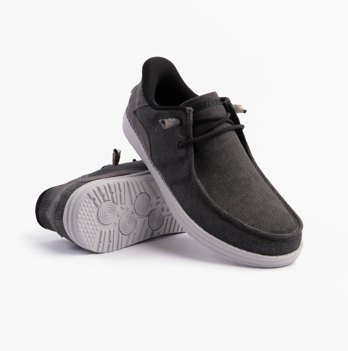 Skechers 210959/BKGY MELSON - CORONADO Mens Shoes Black/Grey