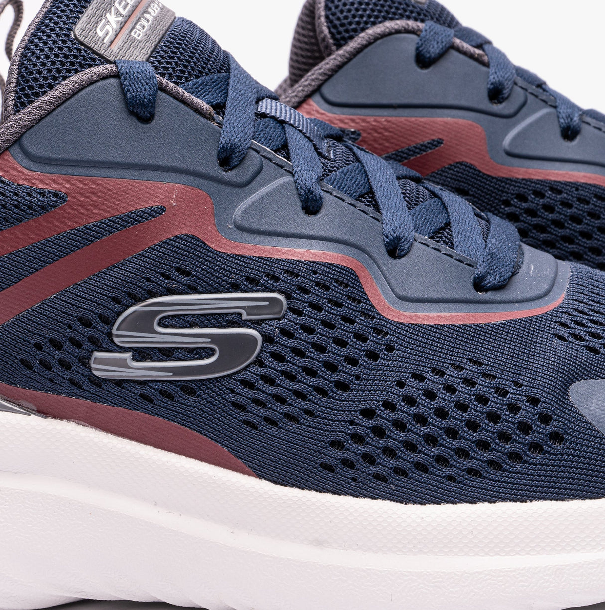 Skechers 232674/NVBU BOUNDER 2.0-ANDAL Mens Trainers Navy/Burgundy