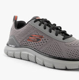 Skechers 232758/CCOR TRACK - LESHUR Mens Trainers Charcoal/Orange