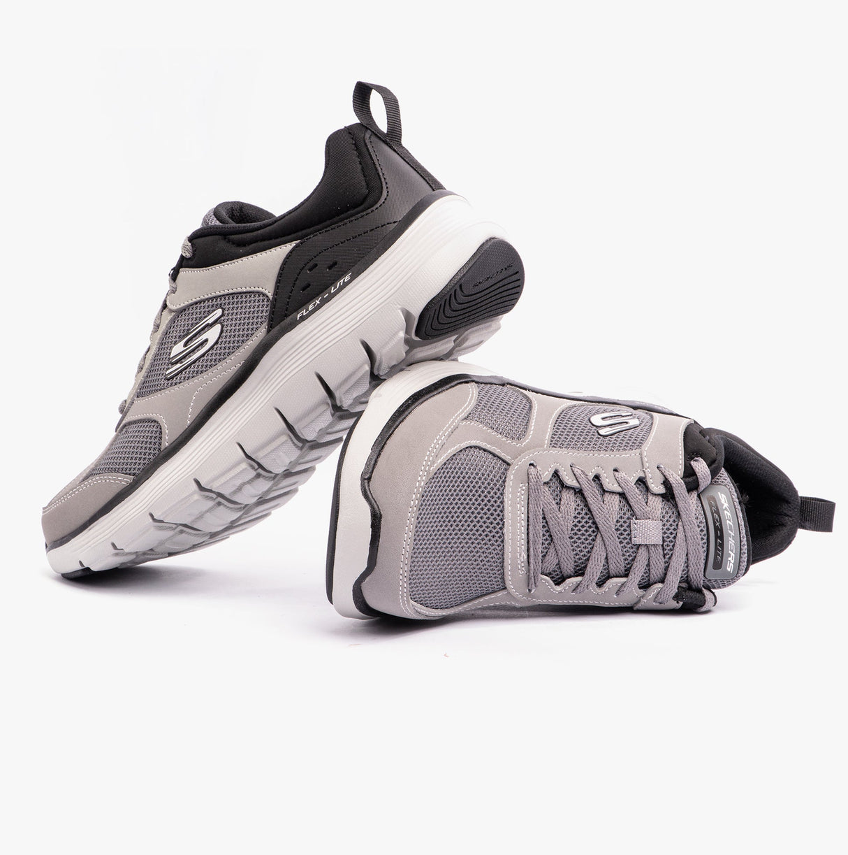 Skechers 232821/CCBK FLEX ADVANTAGE 5.0 Mens Trainers Charcoal/Black