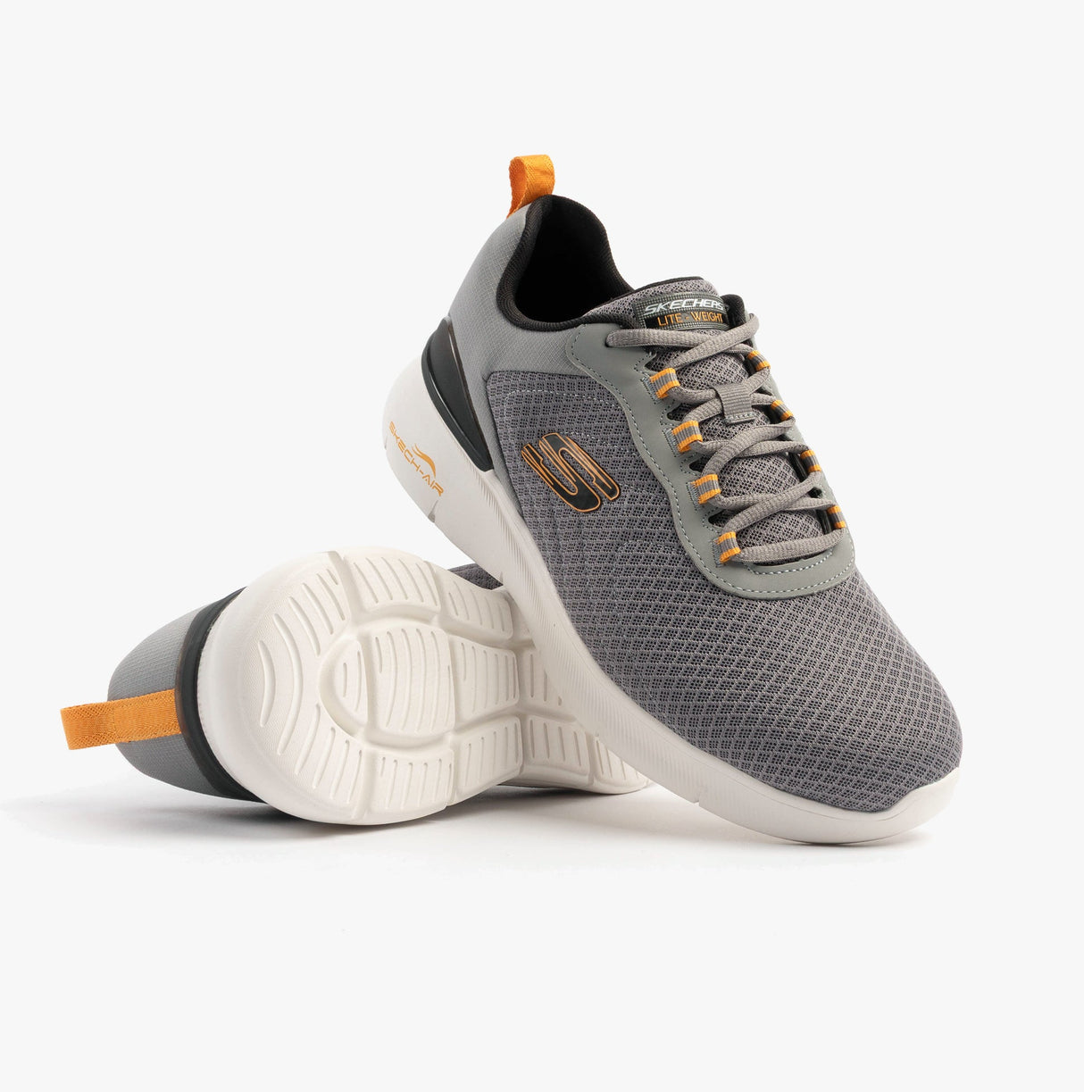 Skechers 232971/CCYL SKECH-AIR DYNAMIGHT 2.0 - DUR Mens Trainers Charcoal/Yellow