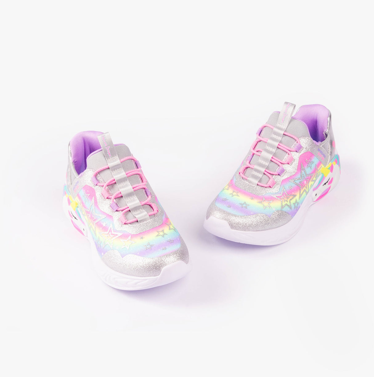 Skechers 302296L/SMLT UNICORN DREAMS - STARRY LITE Girls Trainers Silver Multi