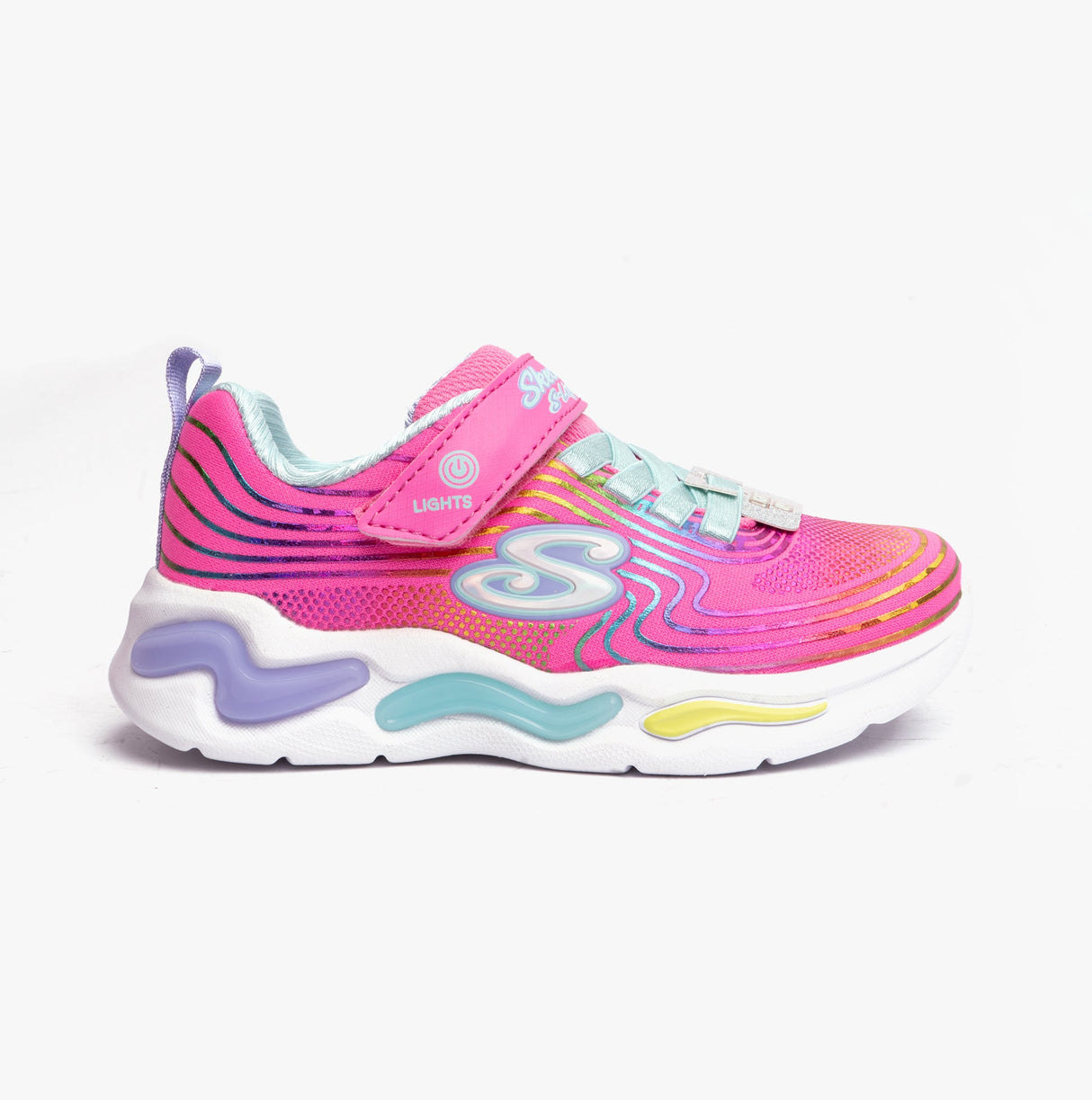 Skechers 302338L/PKMT WAVY BEAMS Girls Sport Pink/Multi