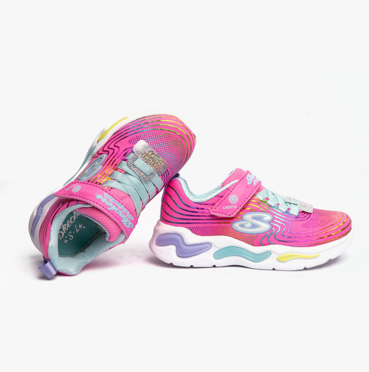 Skechers 302338L/PKMT WAVY BEAMS Girls Sport Pink/Multi