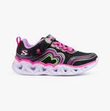 Skechers 302689L/BKMT HEART LIGHTS - RETRO HEARTS Girls Trainers Black/Multi