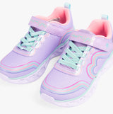 Skechers 302689L/LVMT HEART LIGHTS - RETRO HEARTS Girls Trainers Lavender/Multi