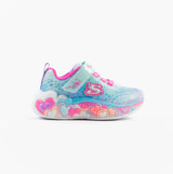 Skechers 302696N/LBMT S-LIGHTS: ETERNAL HEART LIGHTS Girls Trainers Light Blue/Multi