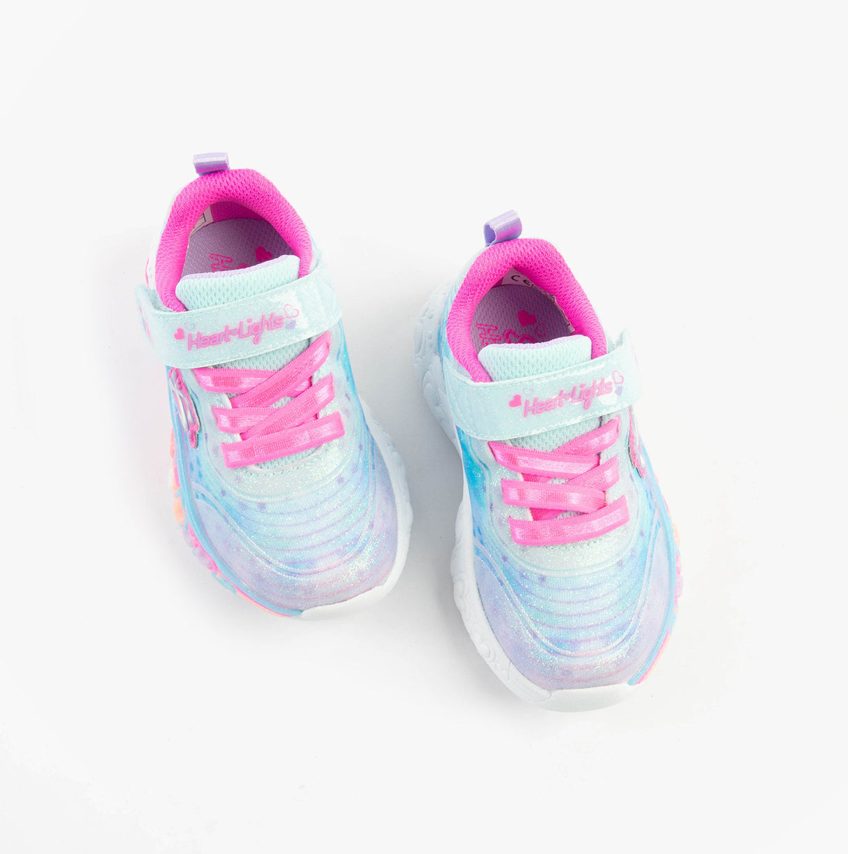 Skechers 302696N/LBMT S-LIGHTS: ETERNAL HEART LIGHTS Girls Trainers Light Blue/Multi