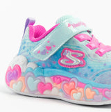 Skechers 302696N/LBMT S-LIGHTS: ETERNAL HEART LIGHTS Girls Trainers Light Blue/Multi