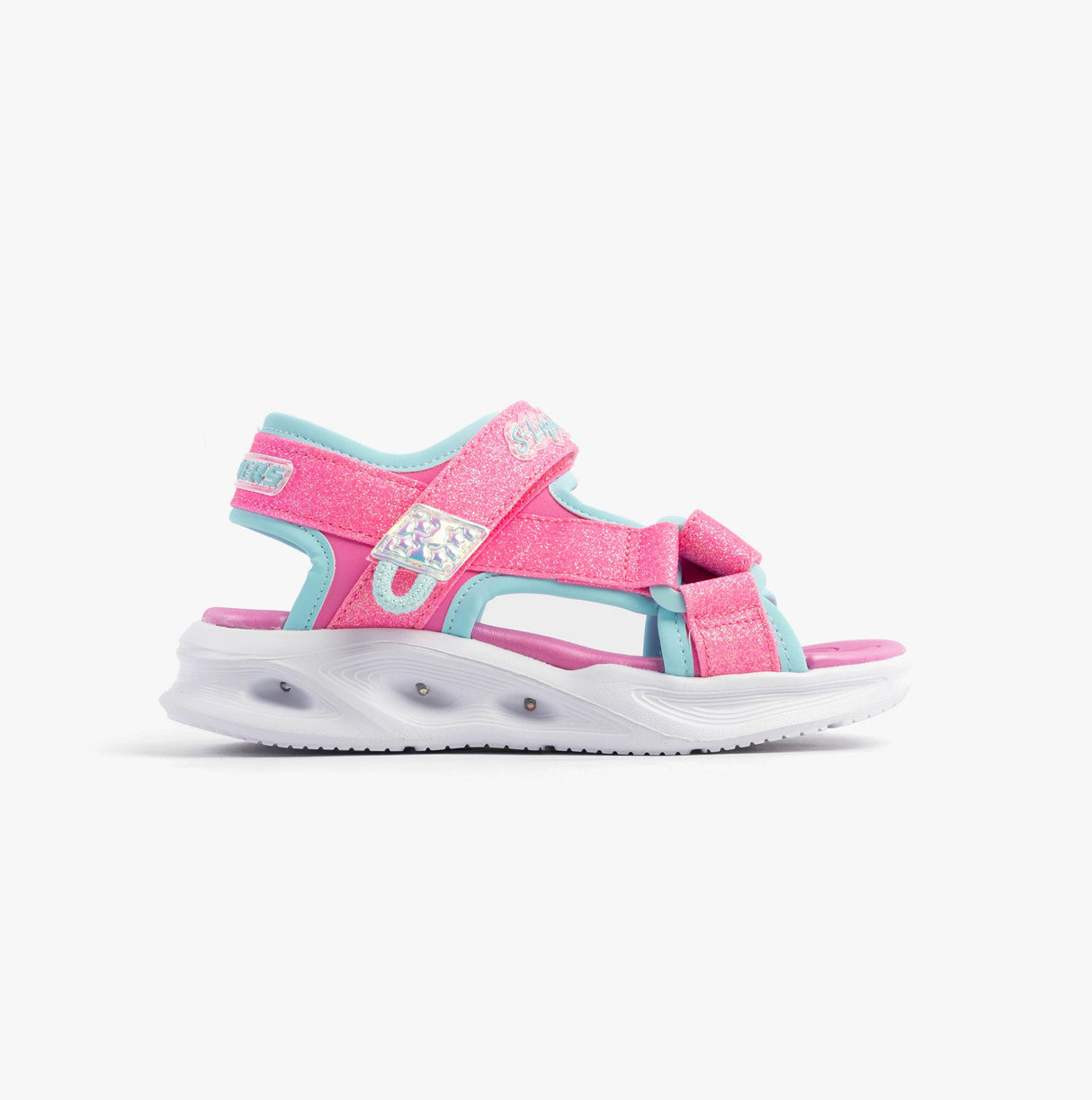 Skechers 303024L/HPAQ S-LIGHTS: SOLA GLOW Girls Sandals Hot Pink/Aqua