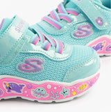 Skechers 303158N/TQMT PLAY SCENE - FUN SQUAD Girls Trainers Turquoise Multi