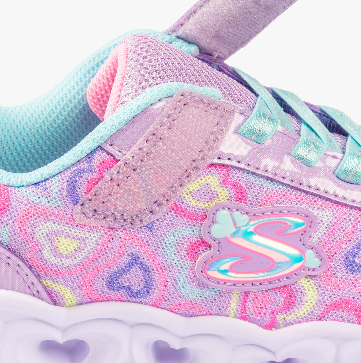 Skechers 303257L/LVMT HEART LIGHTS - BOOGIE LOVE Girls Trainers Lavender Multi