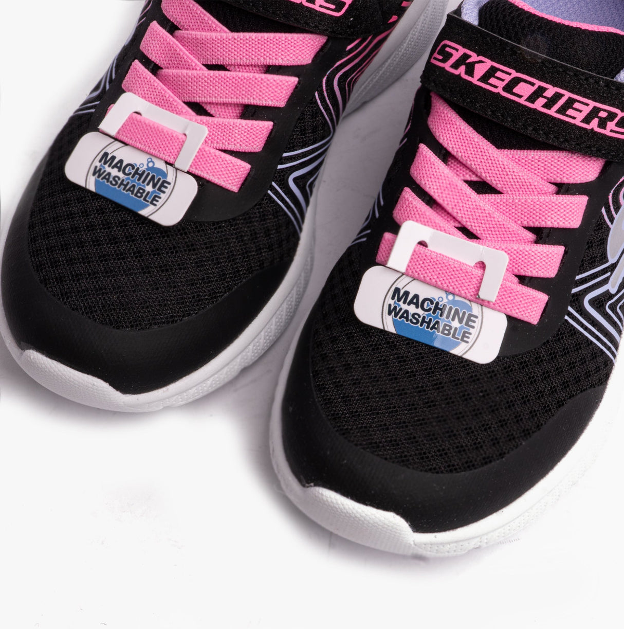 Skechers 303535L/BKMT MICROSPEC PLUS - SWIRL SWEET Girls Sport Black/Multi