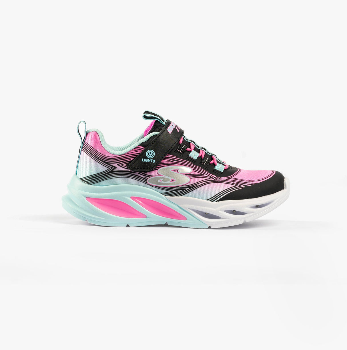 Skechers 303712L/BKMT COSMIC GLOW Girls Trainers Black Multi