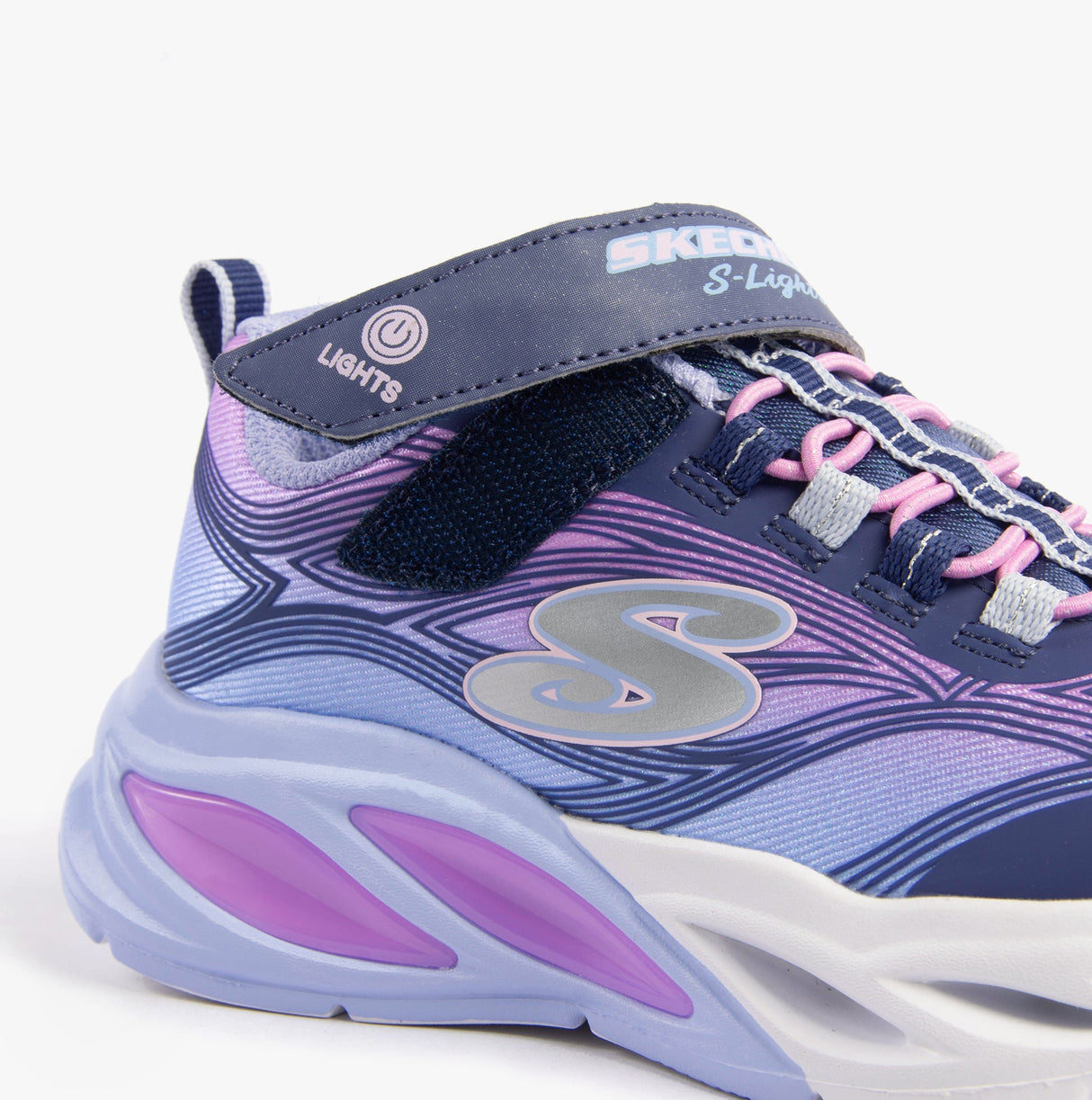 Skechers 303712L/NVMT COSMIC GLOW Girls Trainers Navy Multi