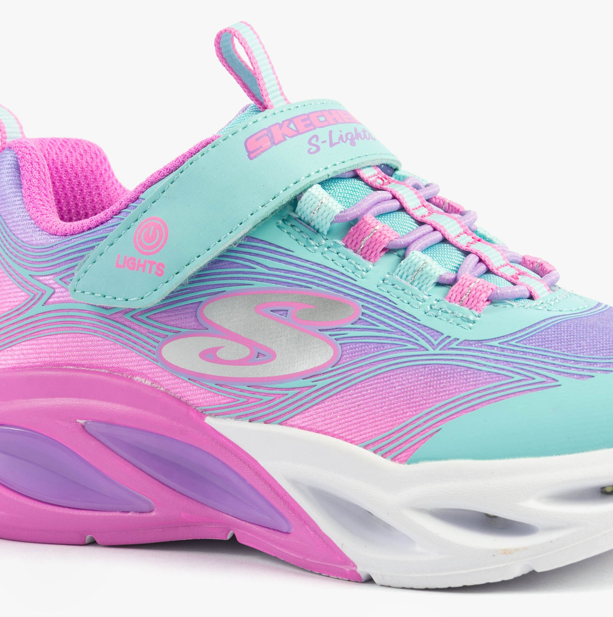 Skechers 303712L/TQMT COSMIC GLOW Girls Trainers Turquoise Multi