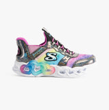 Skechers 303755L/BKMT INFINITE HEART LIGHTS - ETERN Girls Trainers Black/Multi