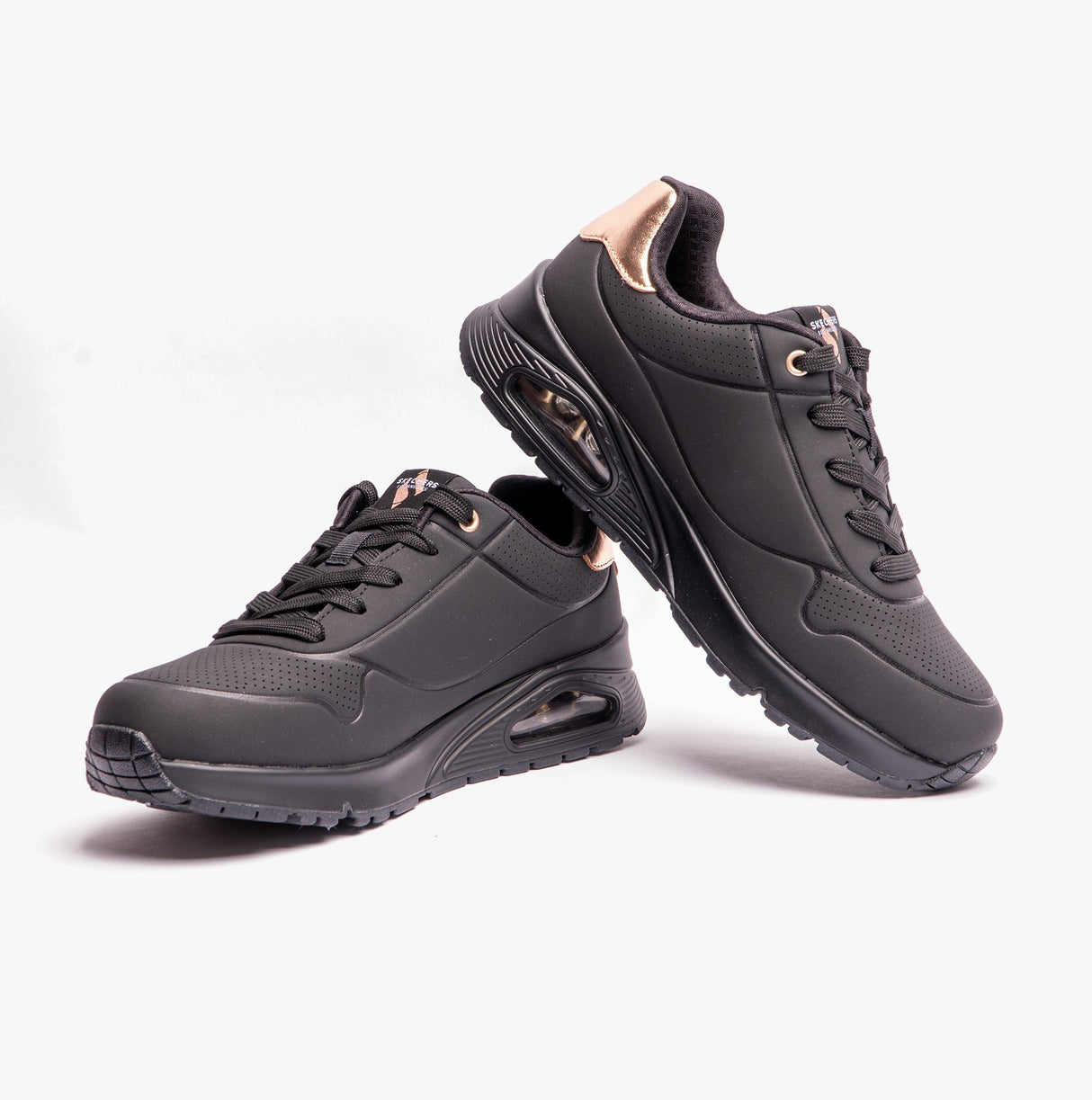 Skechers 310545L/BBK UNO GEN1 - SHIMMER AWAY Girls Casual Shoes Black