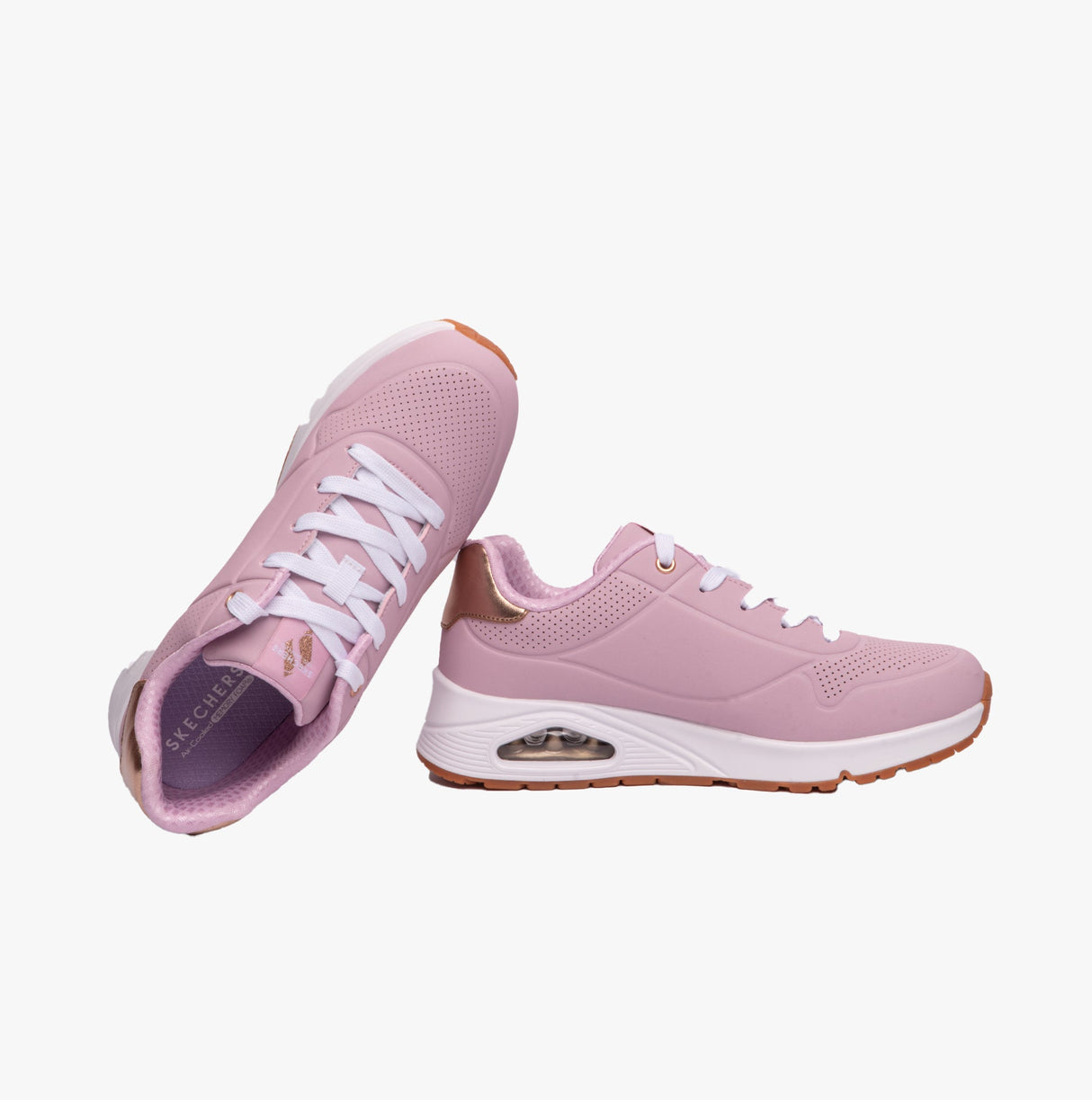 Skechers 310545L/PNK UNO GEN1 - SHIMMER AWAY Girls Casual Shoes Pink