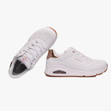 Skechers 310545L/WHT UNO GEN1 - SHIMMER AWAY Girls Casual Shoes White
