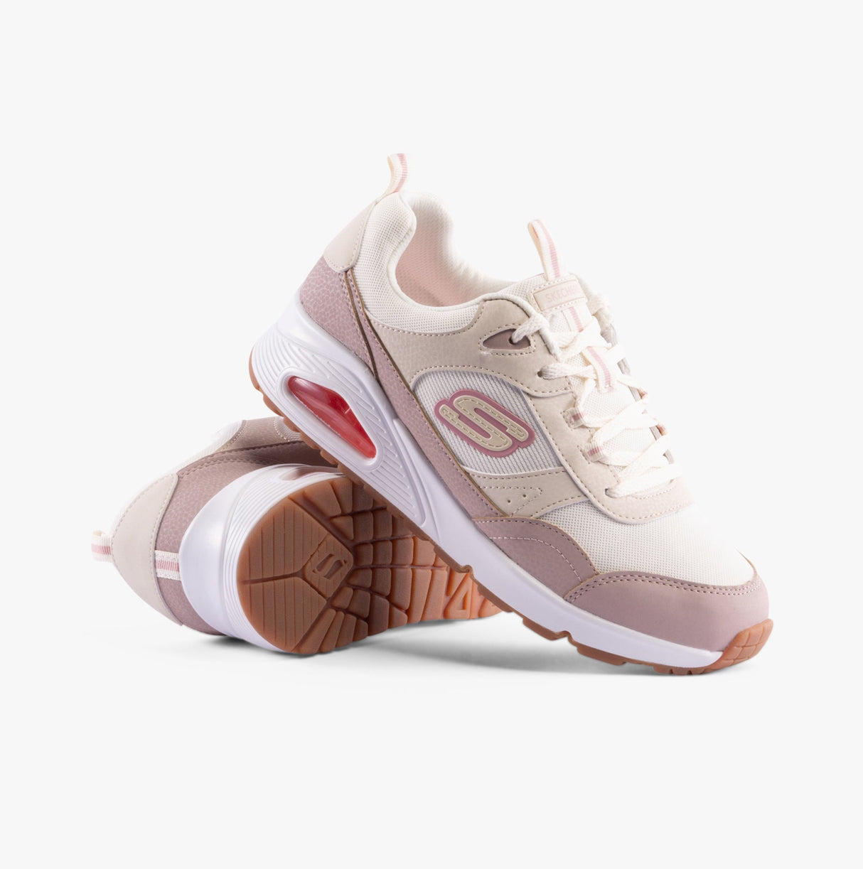 Skechers 310567L/NTTP UNO - MESH MODE Girls Trainers Natural/Taupe