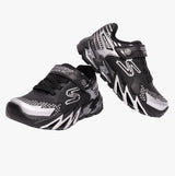 Skechers 400138L/BKSL FLEX-GLOW BOLT Boys Sport Black/Sliver