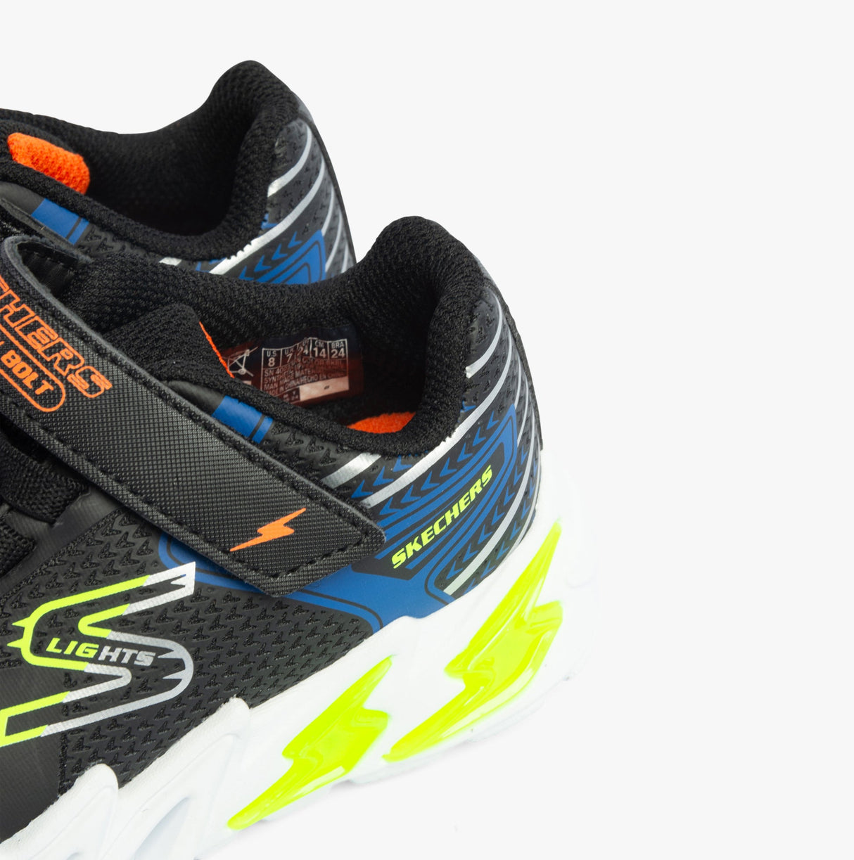 Skechers 400138N/BKBL FLEX-GLOW BOLT Boys Trainers Black/Blue