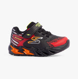 Skechers 400138N/BKRD FLEX-GLOW BOLT Boys Trainers Black/Red