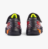 Skechers 400138N/BKRD FLEX-GLOW BOLT Boys Trainers Black/Red