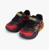 Skechers 400138N/BKRD FLEX-GLOW BOLT Boys Trainers Black/Red