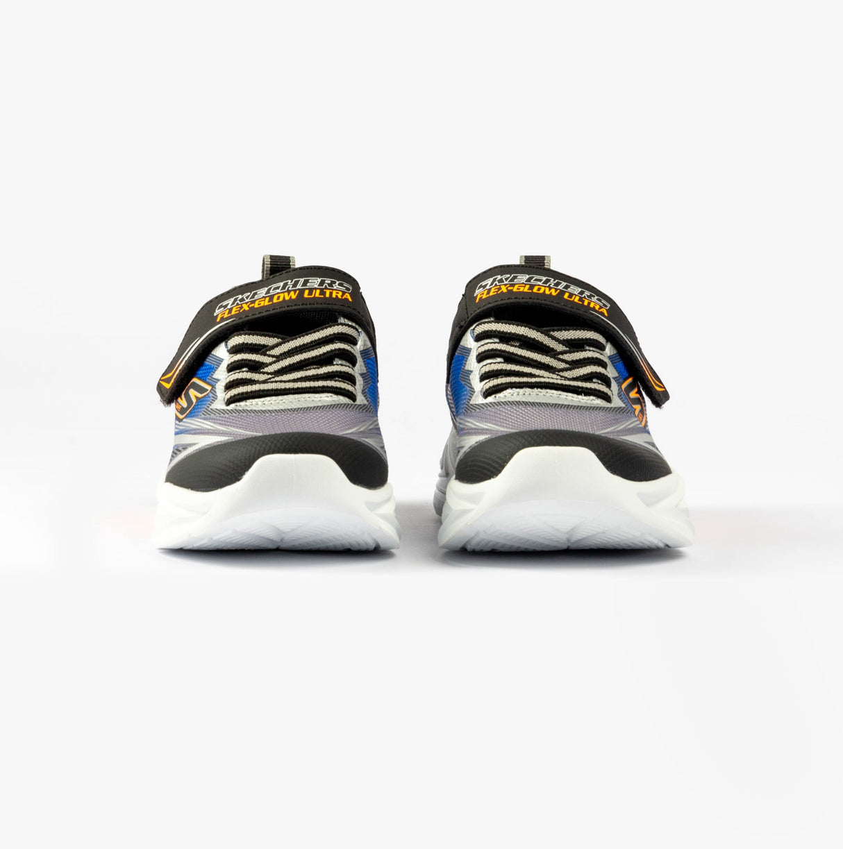 Skechers 400139L/BKSL FLEX-GLOW ULTRA Boys Trainers Black Silver