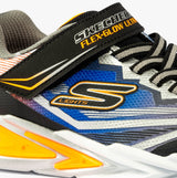 Skechers 400139L/BKSL FLEX-GLOW ULTRA Boys Trainers Black Silver