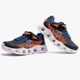 Skechers 400603L/BBOR S LIGHTS: VORTEX 2.0 - ZORENTO Boys Trainers Black/Orange
