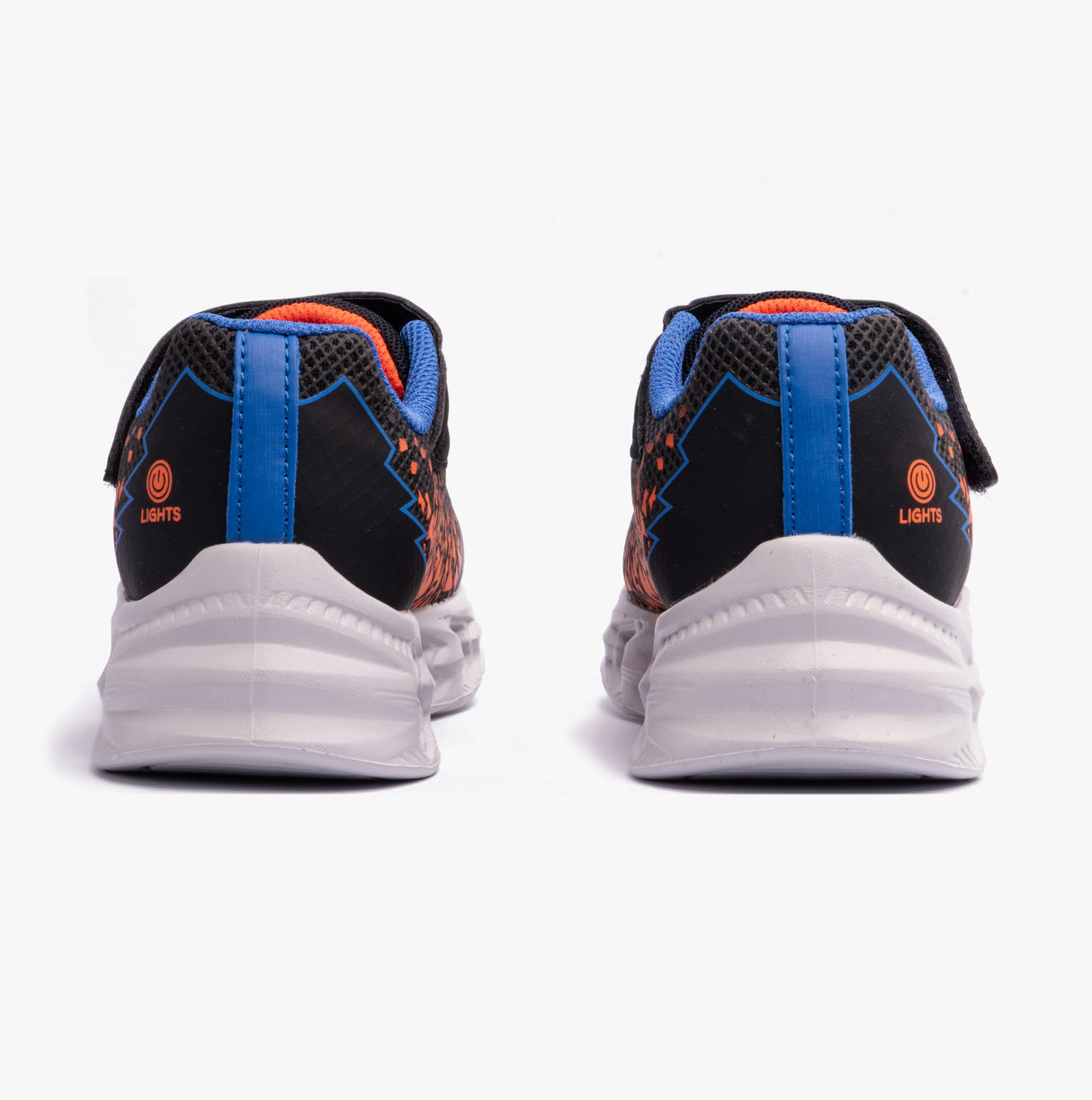 Skechers 400603L/BBOR S LIGHTS: VORTEX 2.0 - ZORENTO Boys Trainers Black/Orange