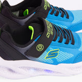 Skechers 401495L/BKBL METEOR-LIGHTS-KRENDO Boys Trainers Black/Blue