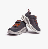 Skechers 401675N/CCOR METEOR-LIGHTS Boys Trainers Charcoal/Orange